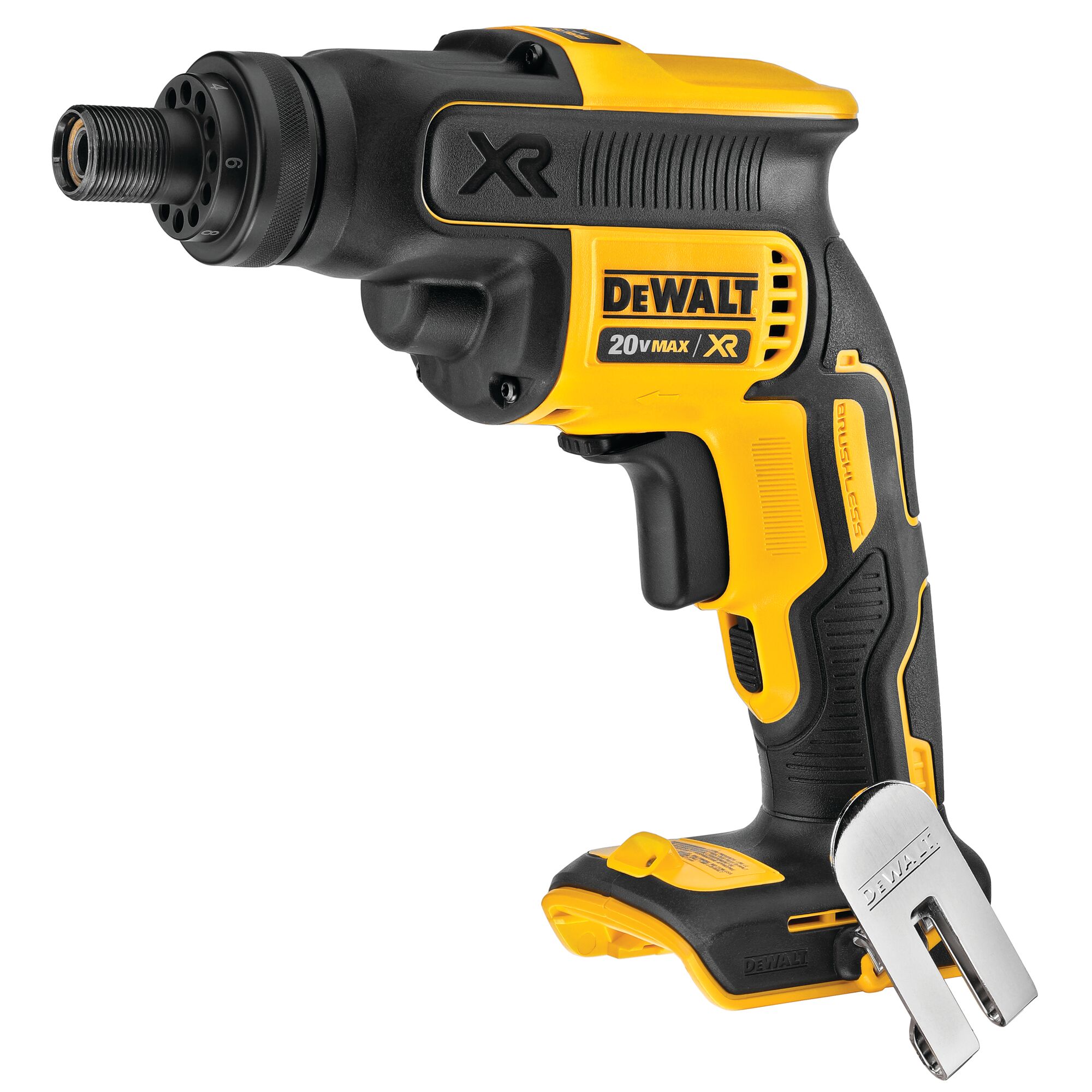 Profile of XR screw gun with threaded clutch housing.