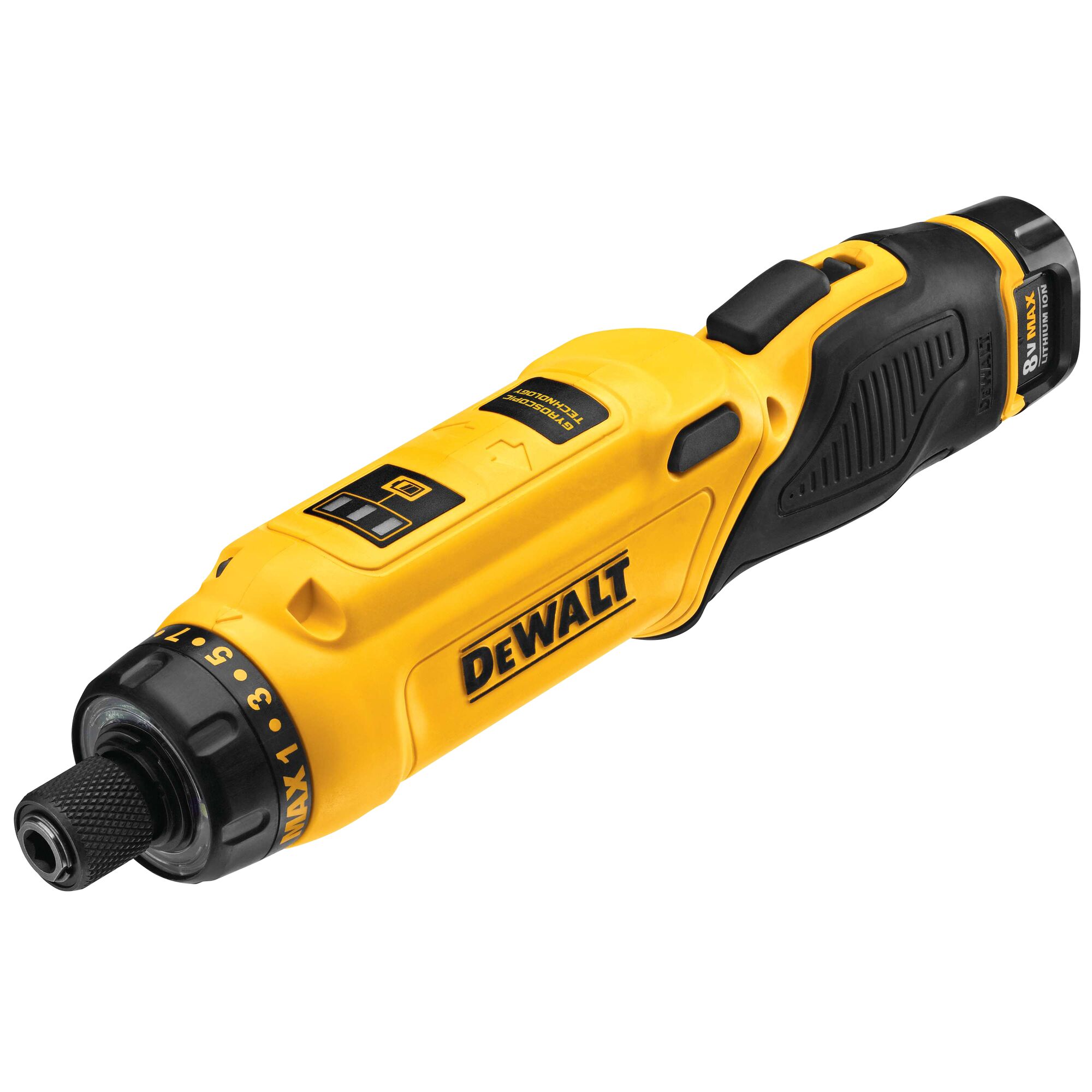 Profile of gyroscopic screwdriver 2 battery in in-line operation.