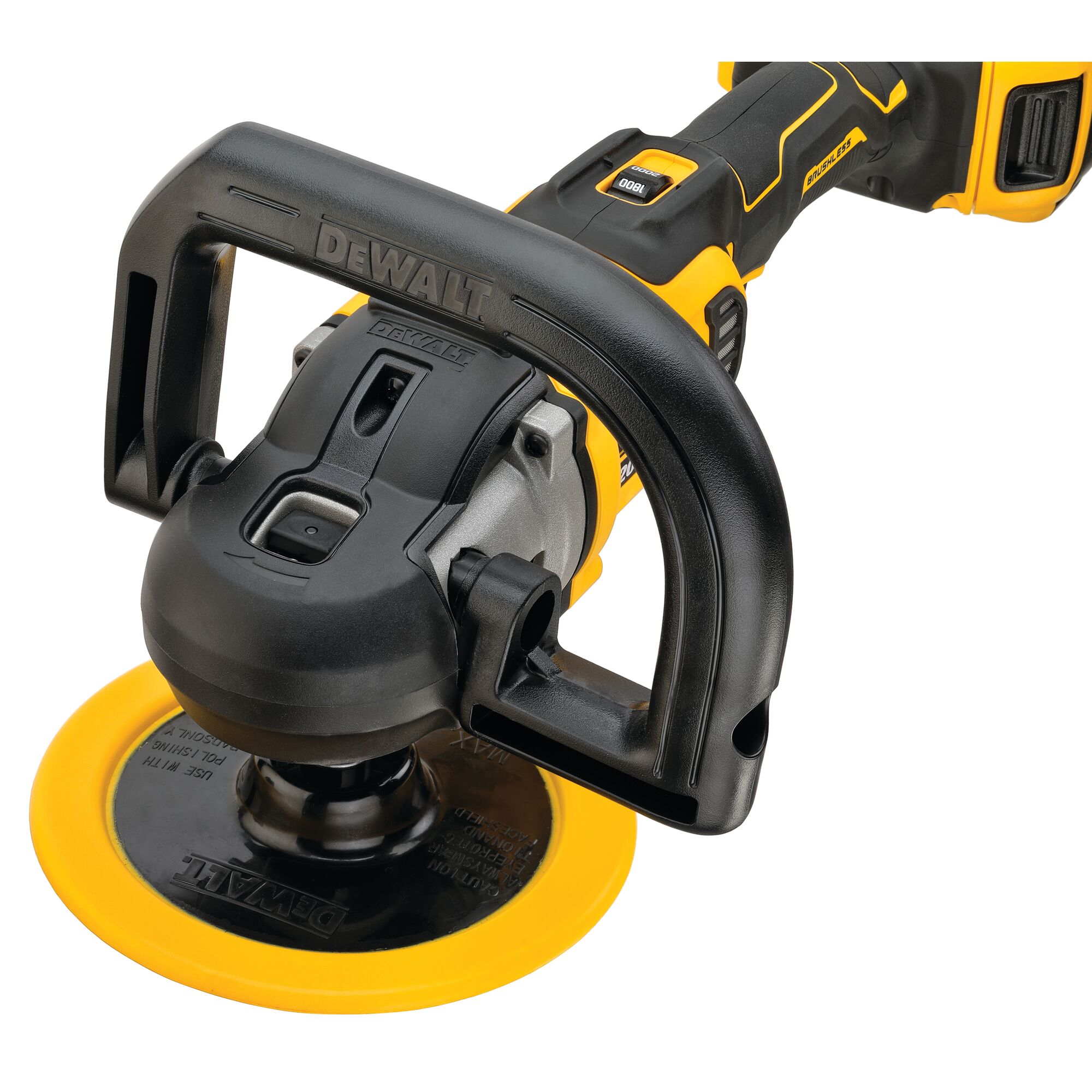 close up of motor of XR cordless variable speed rotary polisher